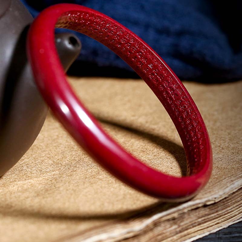 喜善喜原矿紫朱砂心经手镯