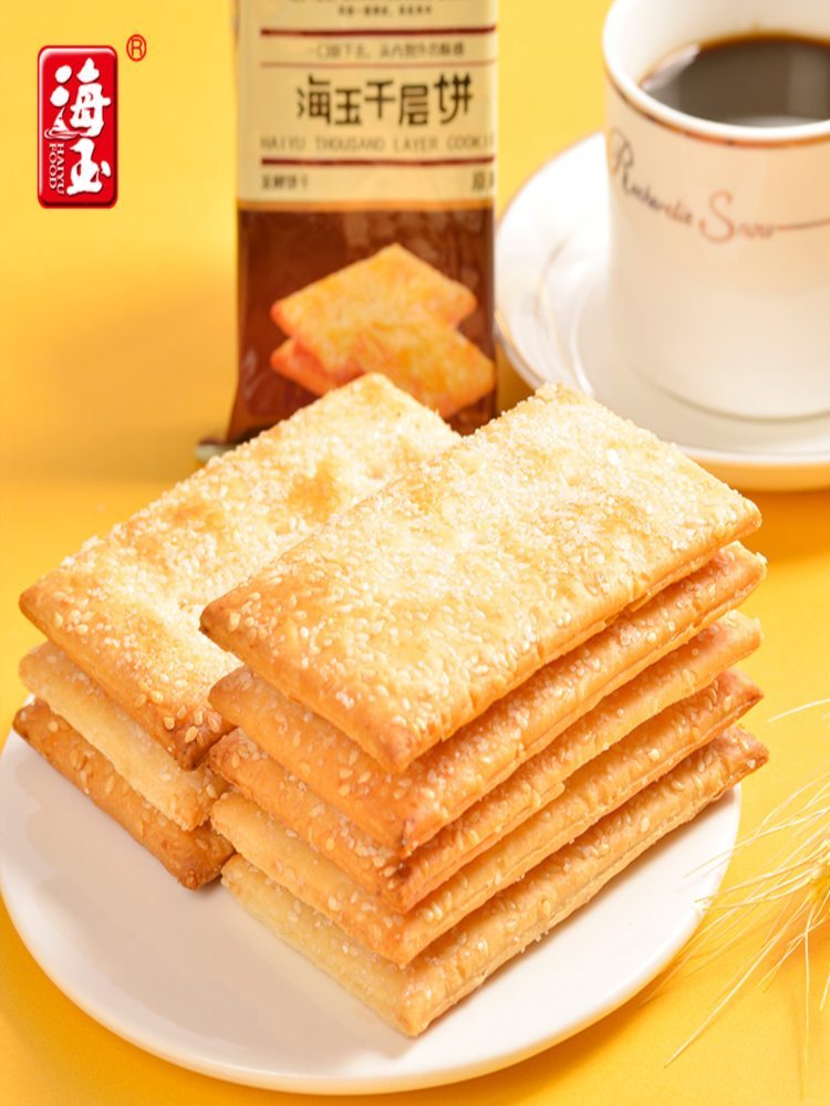 【原味无蔗糖】缸炉千层芝麻饼干 1kg 山西特产 酥薄脆饼干早餐