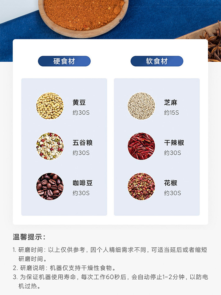好厨宝新款咖啡杂粮破碎机·【3套8叶刀】