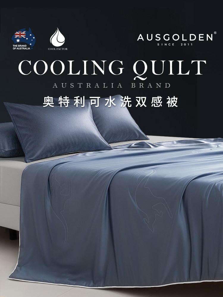 澳洲Ausgolden超柔双感空调被·紫灰
