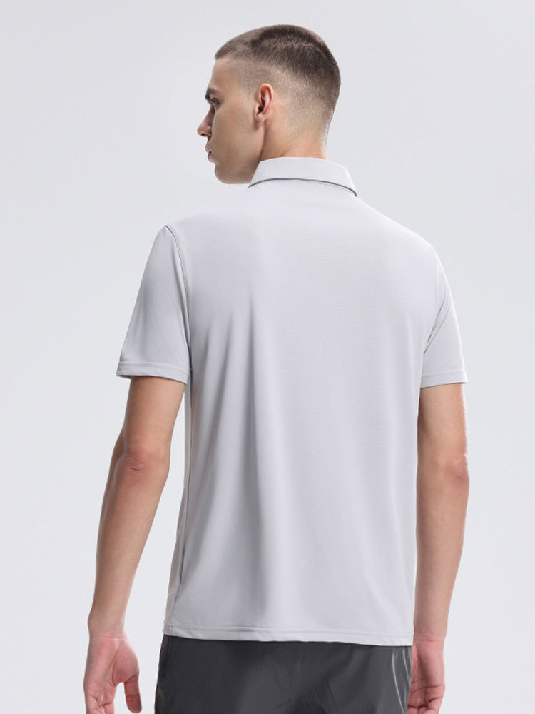 凉感冰丝透气速干男士POLO衫61205#·浅绿