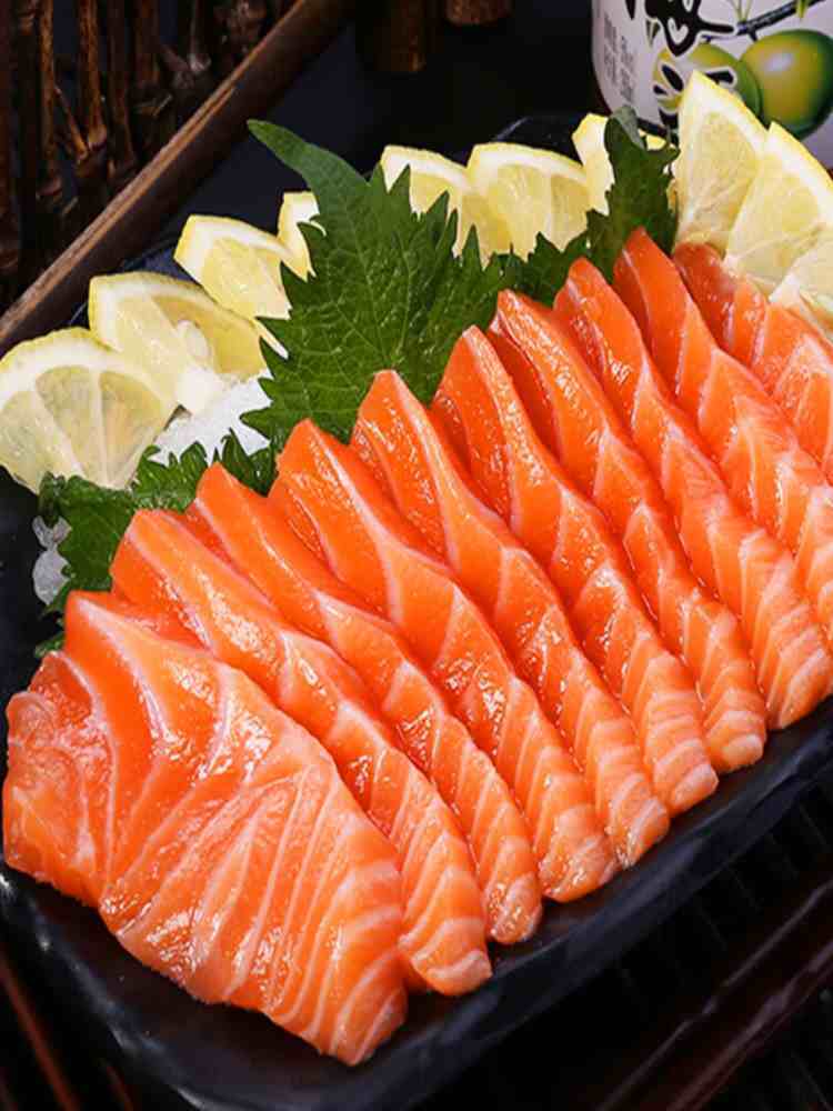 三文鱼中段 200g*2盒 去皮切片 刺身生鱼片 冷冻冰鲜（送芥末酱油）