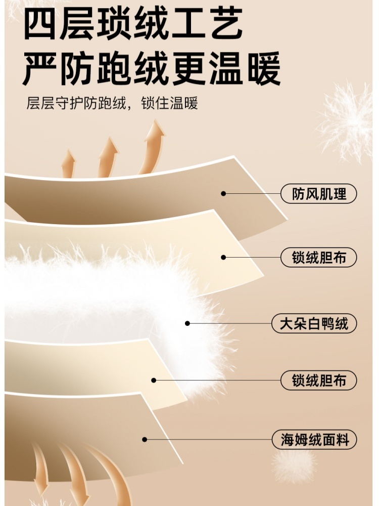 【羽绒保暖内贴】赛蔻石墨烯蓄热胸垫一体打底衫8006长袖·咖色