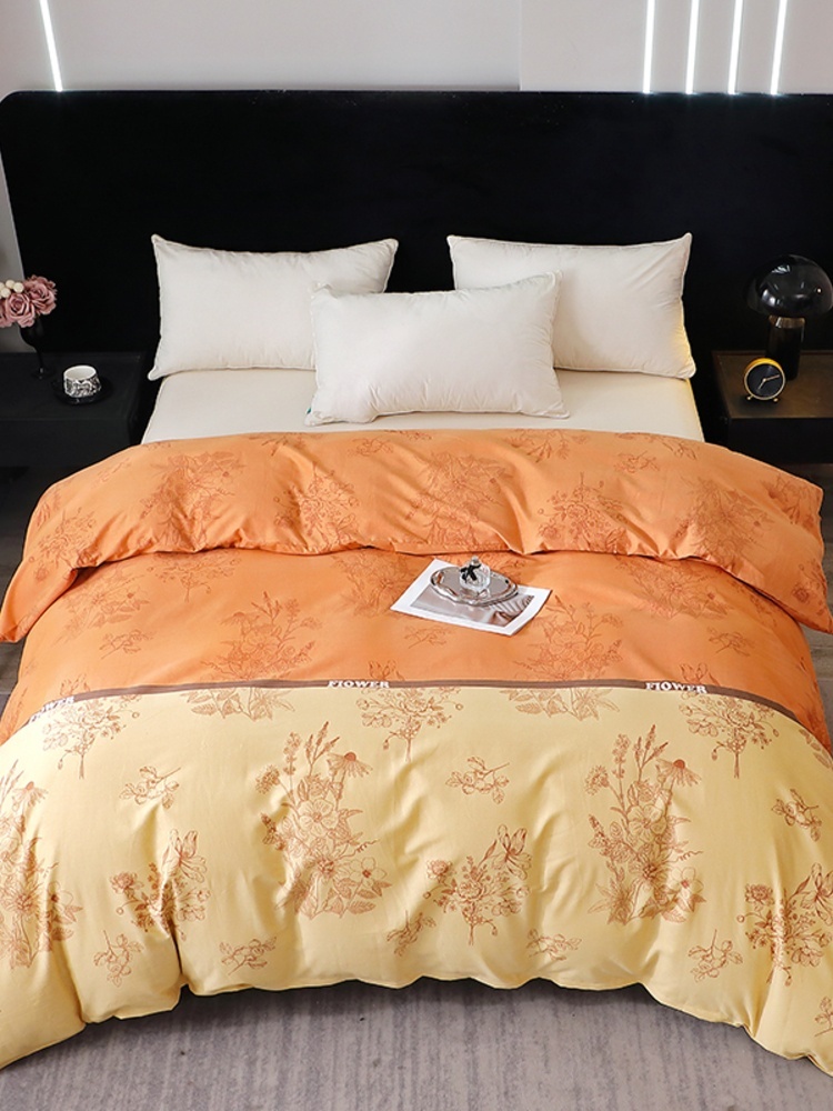 多宝雅2025新款纯棉生态磨毛保暖加厚印花单被套·绿风铃桔