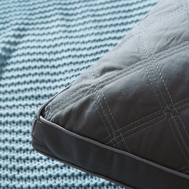凯特之家全棉立体绗缝枕芯2只装·灰色