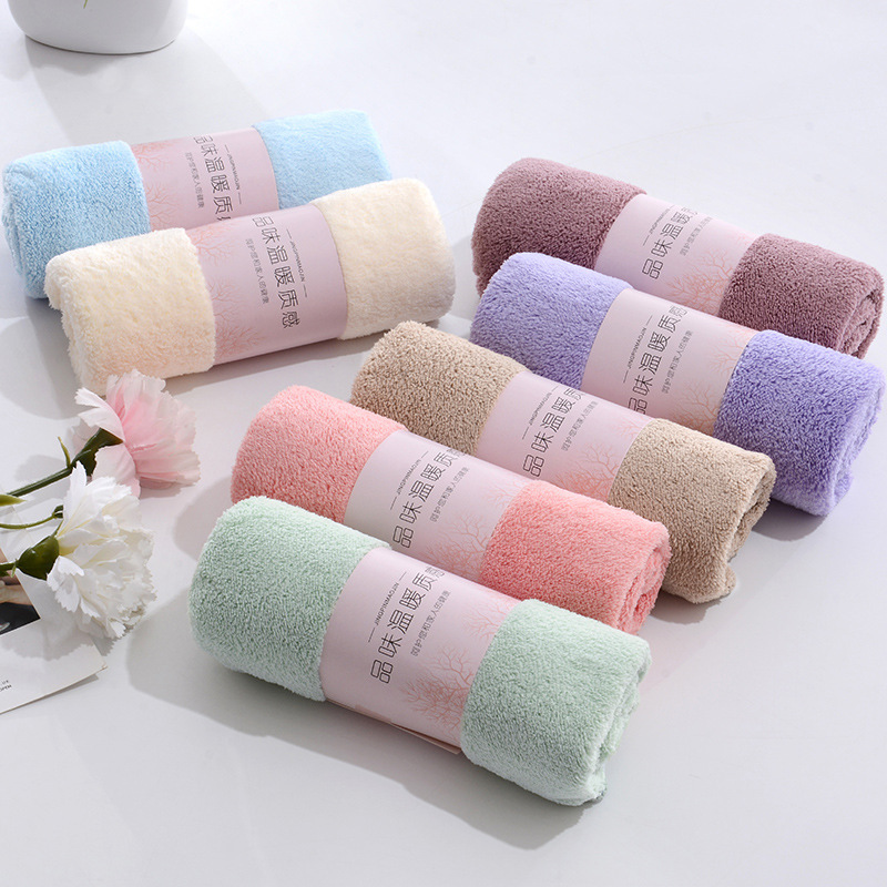 艾洁柔 超柔珊瑚绒毛巾6件组/方巾15件组 规格可选 颜色随机 平面款