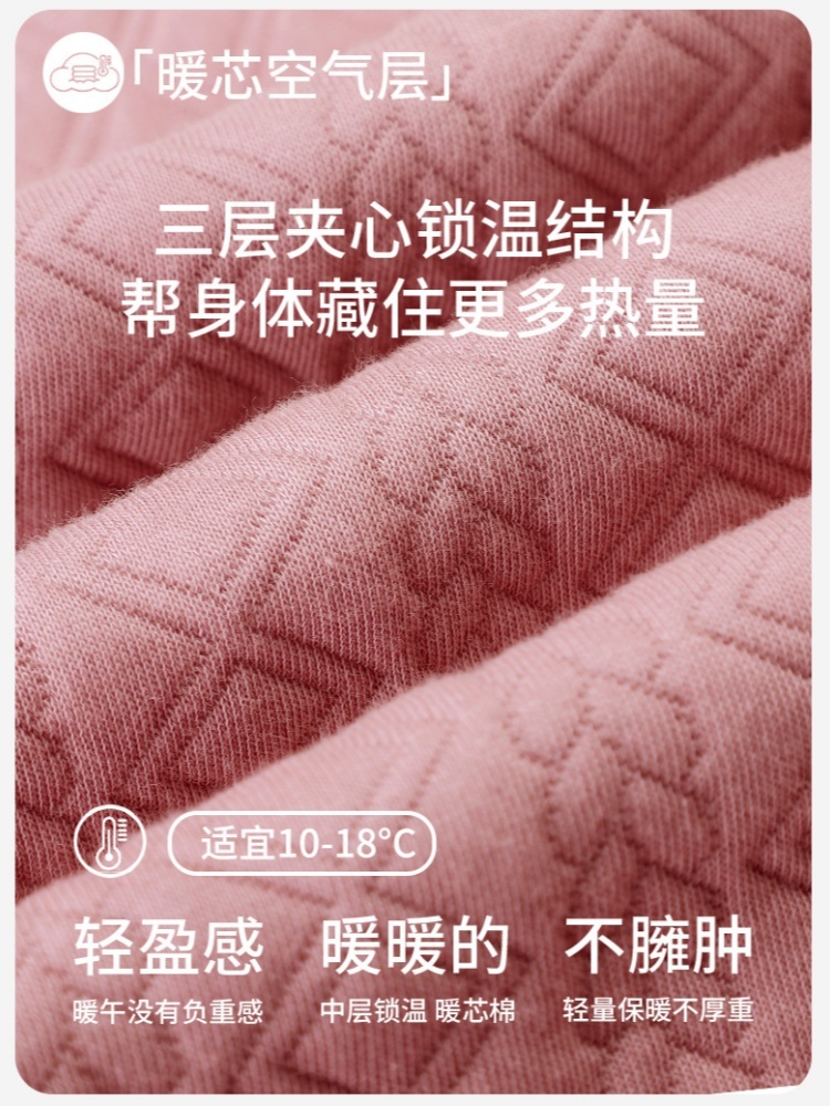安曼纯棉加厚夹棉高级感家居服33328·D33325