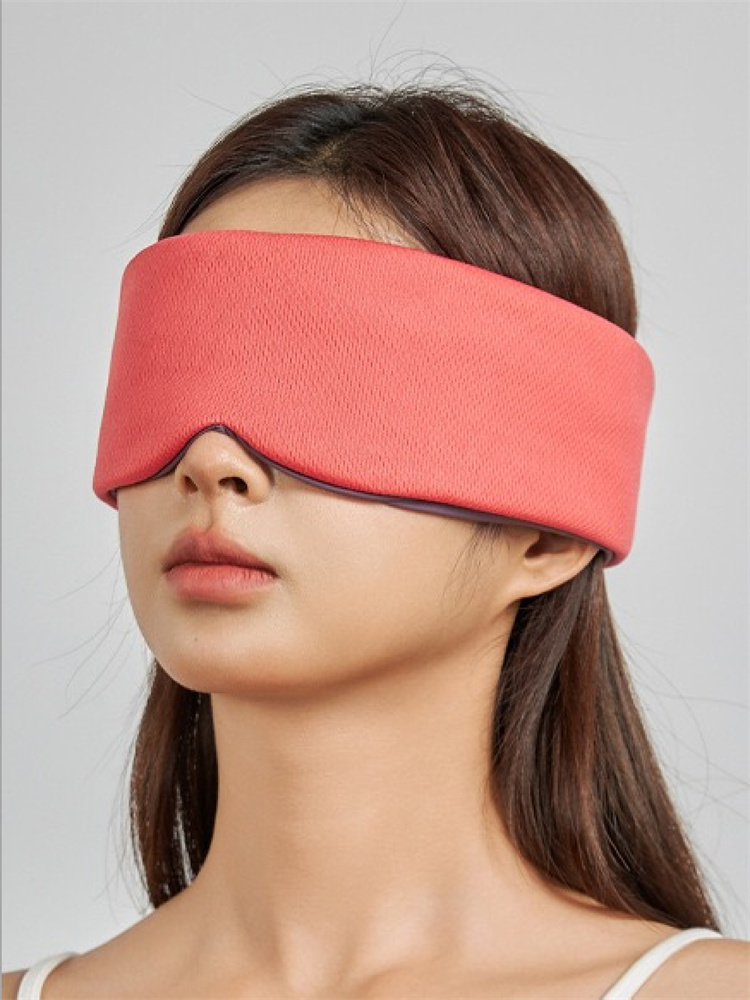双面全包鸟眼布睡眠眼罩·胭脂红