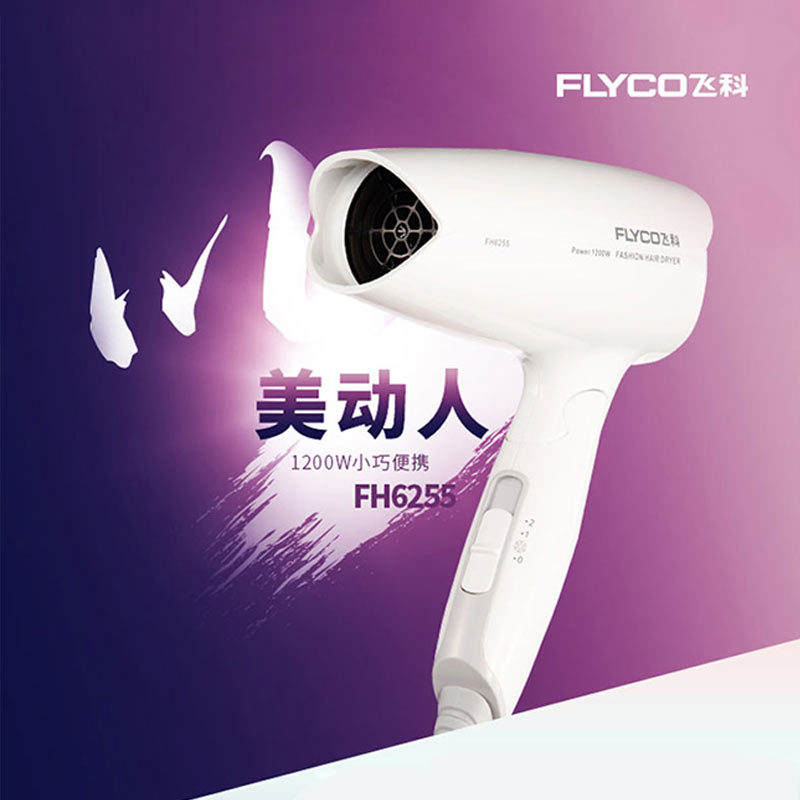Flyco飞科电吹风FH6255 可折叠手柄 三档冷热风！