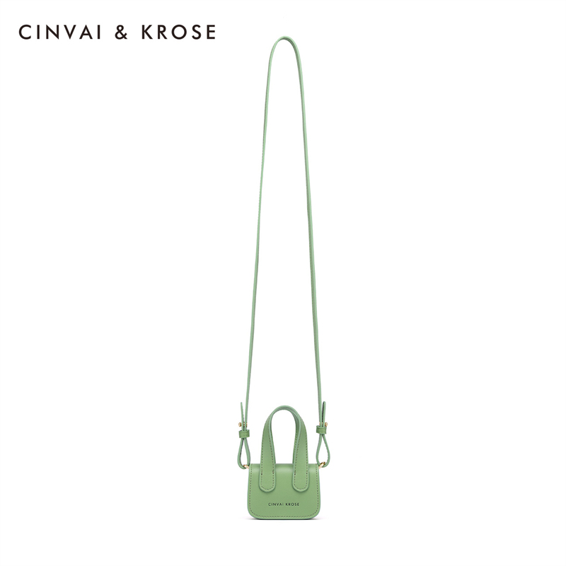 CinvaiKrose 迷你斜挎包女新款耳机包口红包装饰手提包女包K6284·绿色