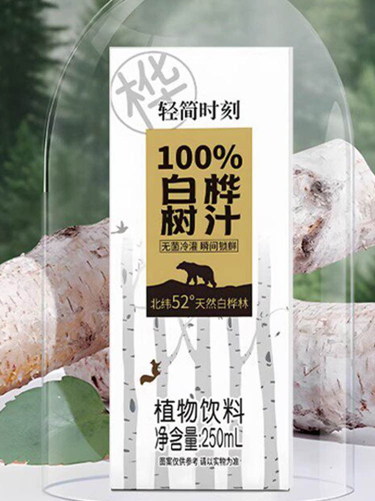 清爽甘冽白桦树汁250ml*20盒 口感清新 小巧便携 植物饮品（冷藏饮用更佳）