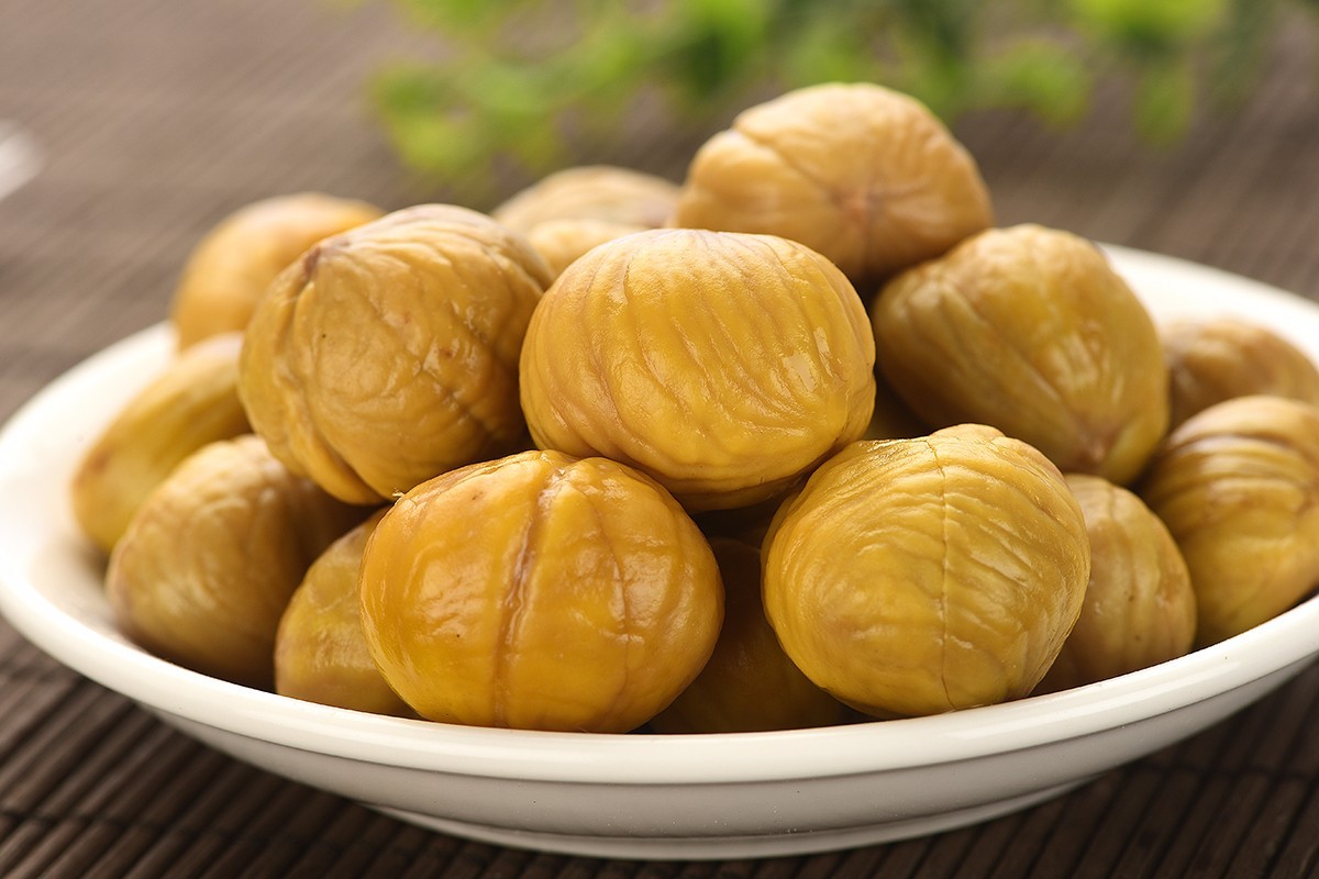 御食园甘栗仁100克x4袋北京特产去皮熟栗子仁板栗仁坚果零食