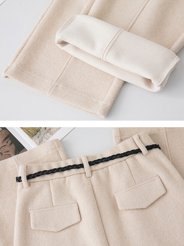 【大牌代工厂出品】和顺圣高阶羊毛厚阔腿裤3087·黑灰色