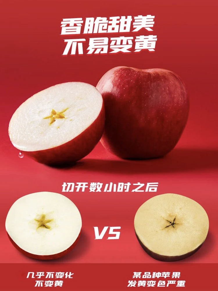 精品-王林苹果大果80以上（三色混发）净重9斤·京东包邮