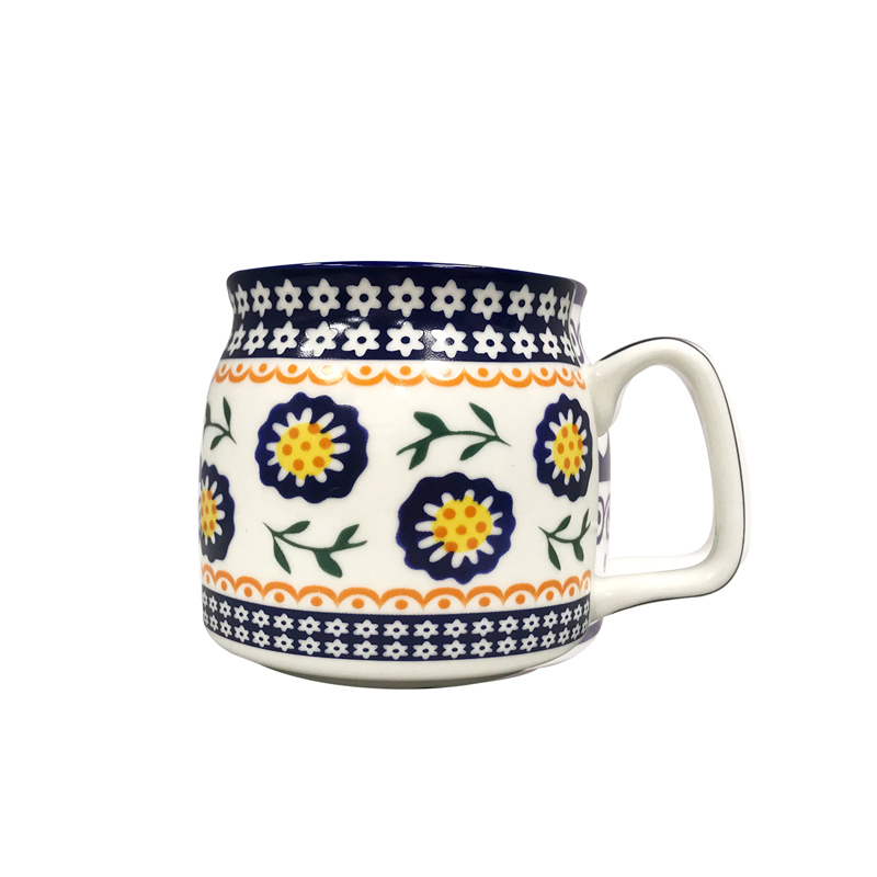 svenska波兰手绘陶瓷茶杯（一对）