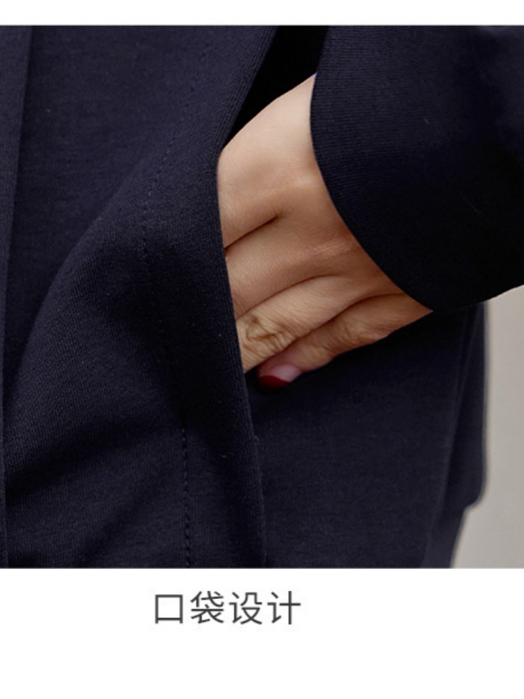 轩凌子设计感翻领开衫外套S82510005·绣红色