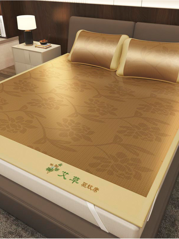 【合众精选】水漫庭 艾草冰藤席三件套180*200cm·水中花