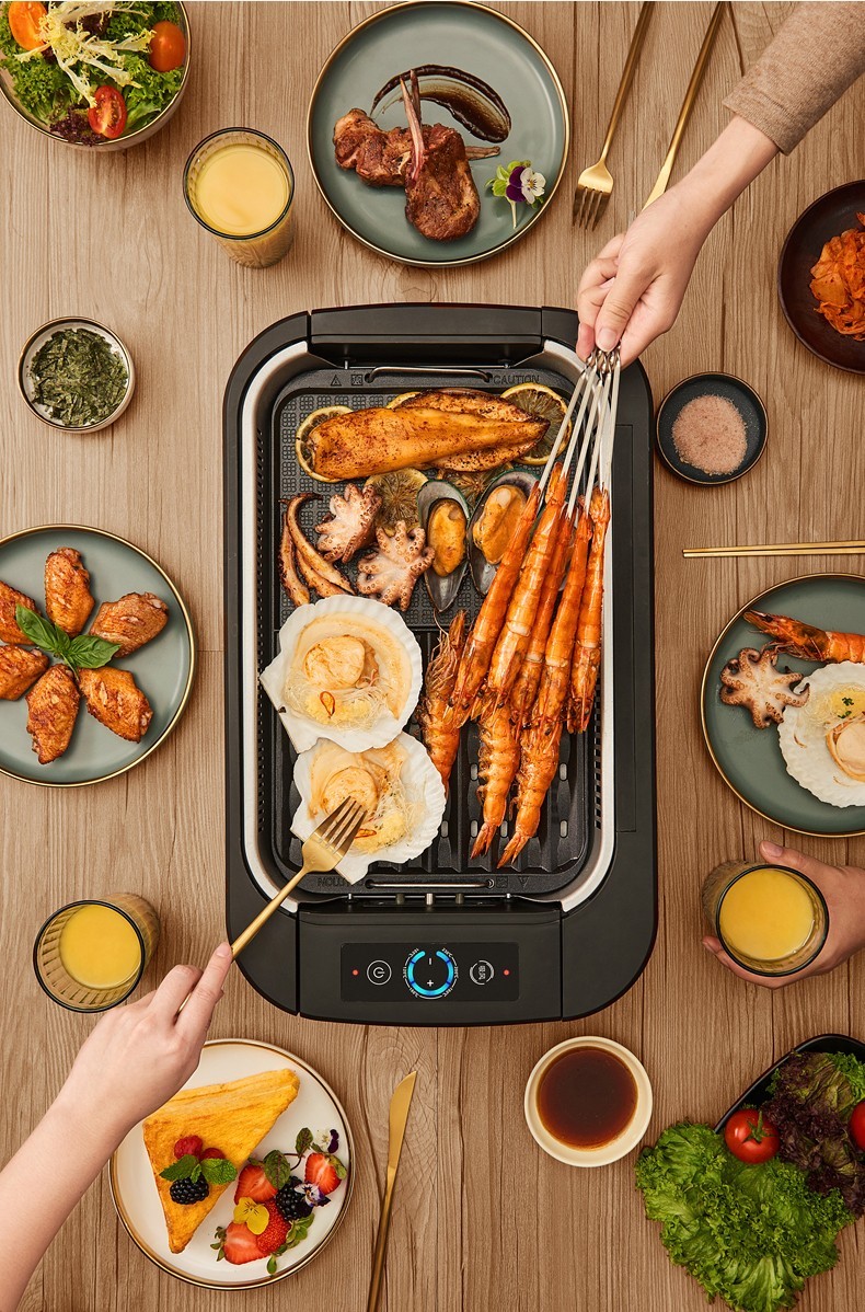 daewoo韩国大宇多功能烤肉机浅绿色