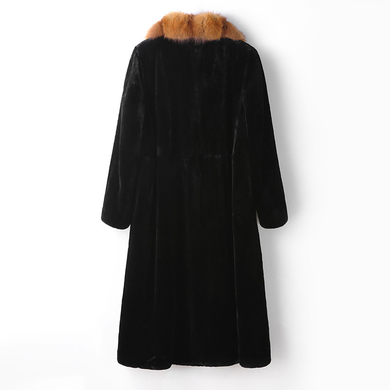 格兰雅芝 长款貂绒大衣·黑色