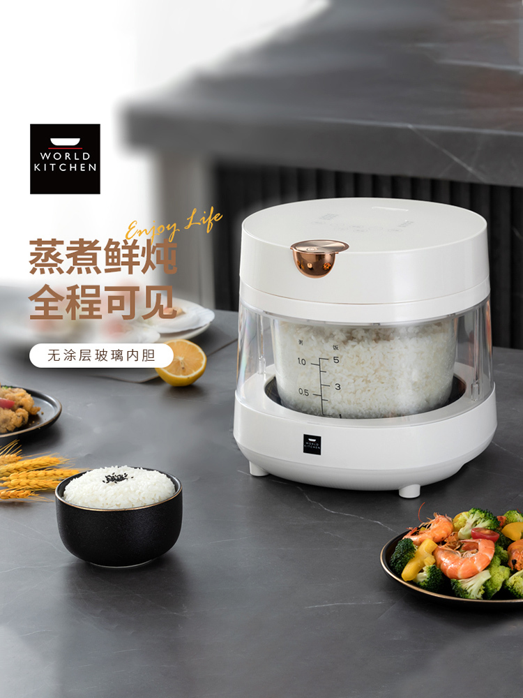 康宁 3L可视玻璃内胆电饭锅 WK-GFB3012-KZ·白色