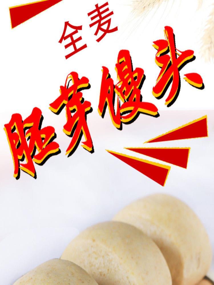 全麦胚芽馒头 24个 刀切全麦馒头 带麸皮馒头健身馒头