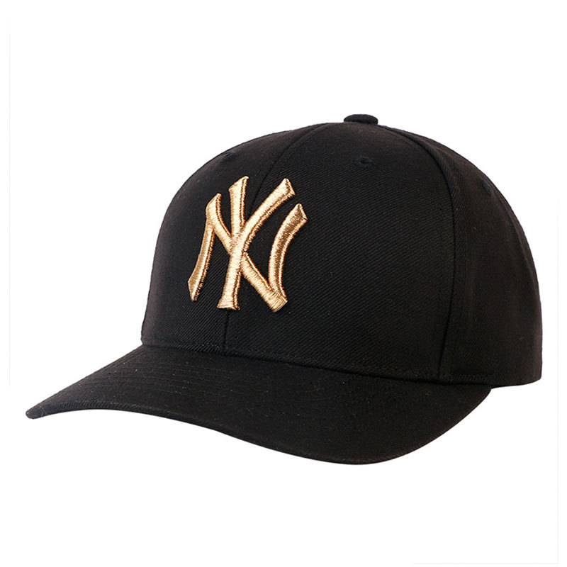 MLB男女帽子 棒球帽 正面NY/LA·黑色金标NY无侧标