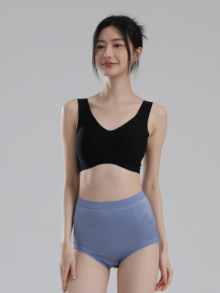 母亲节专享。阙兰绢100桑蚕丝柔感无痕超高腰内裤组·女