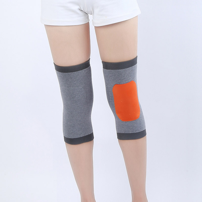(2对装)羊毛护膝男女同款老寒腿膝盖关节保暖护膝·加绒长款(中灰色+肤色)