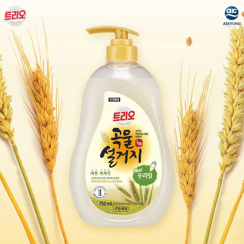 原装进口韩国爱敬谷物蔬菜洗洁精 米糠/小麦 3瓶 仅限一天·小麦