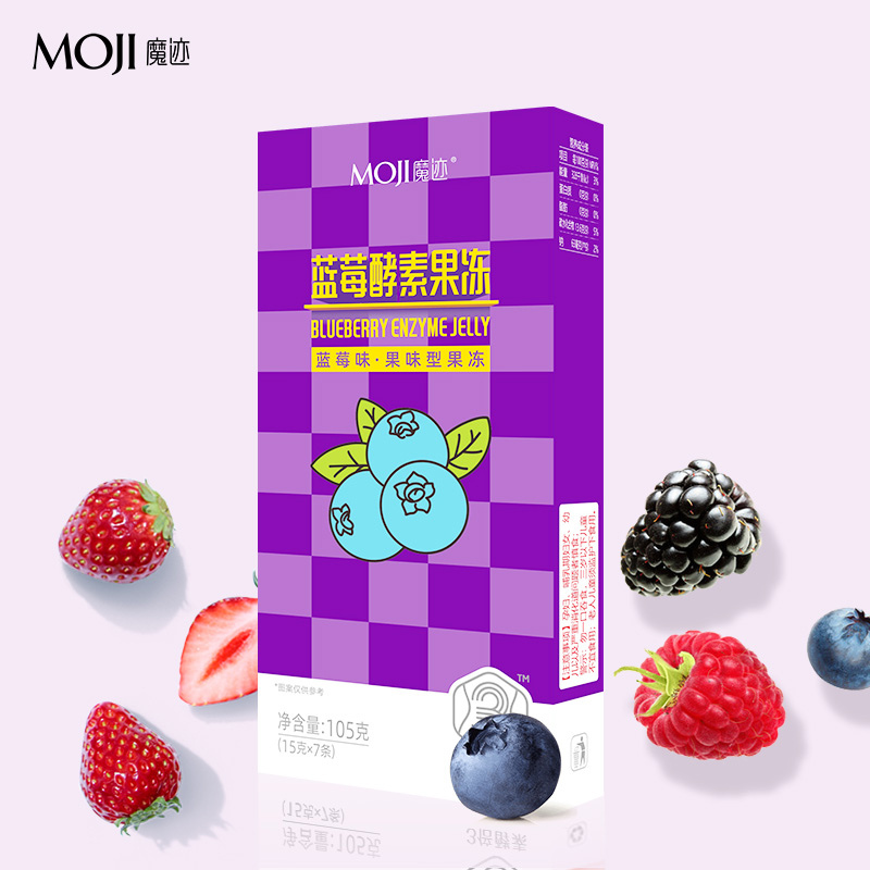 魔迹 蓝莓味酵素果冻15g*7条*6盒