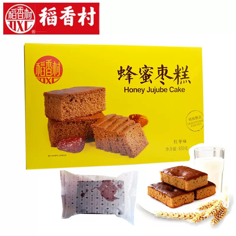稻香村蜂蜜枣糕850g零食面包早餐糕点蛋糕软糯点心休闲食品小吃850克X1盒
