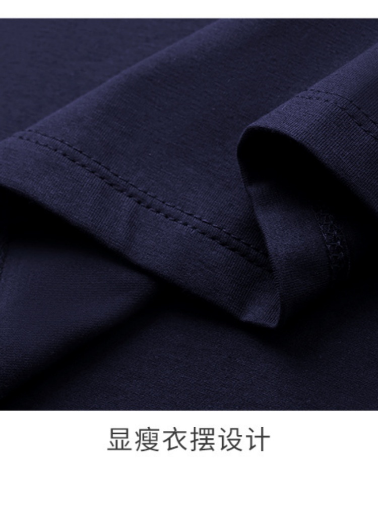 【93精梳棉】轩凌子雏菊刺绣T恤S82520022·天蓝色