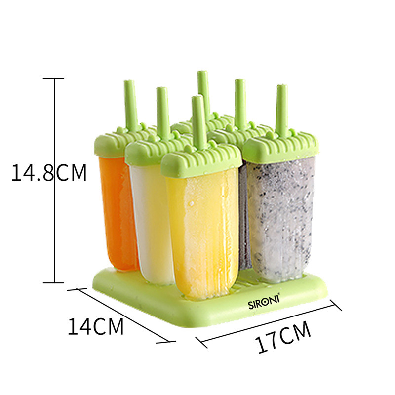 斯罗尼（SIRONI) 冰棒磨具 6支装*2冰淇淋雪糕直纹模具·冰棒型