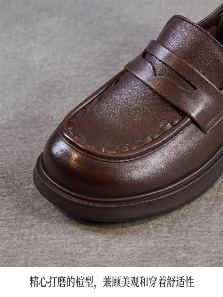 【头层牛皮】至美轻软乐福鞋ZM269013·棕色
