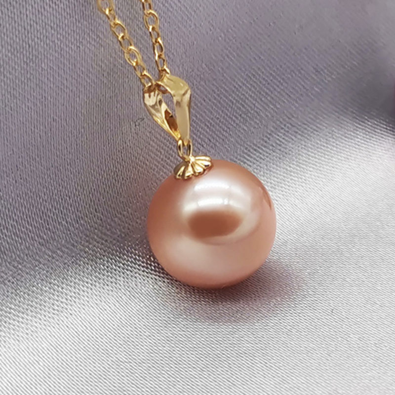 京珠部落18k金5a级炫彩珍珠吊坠