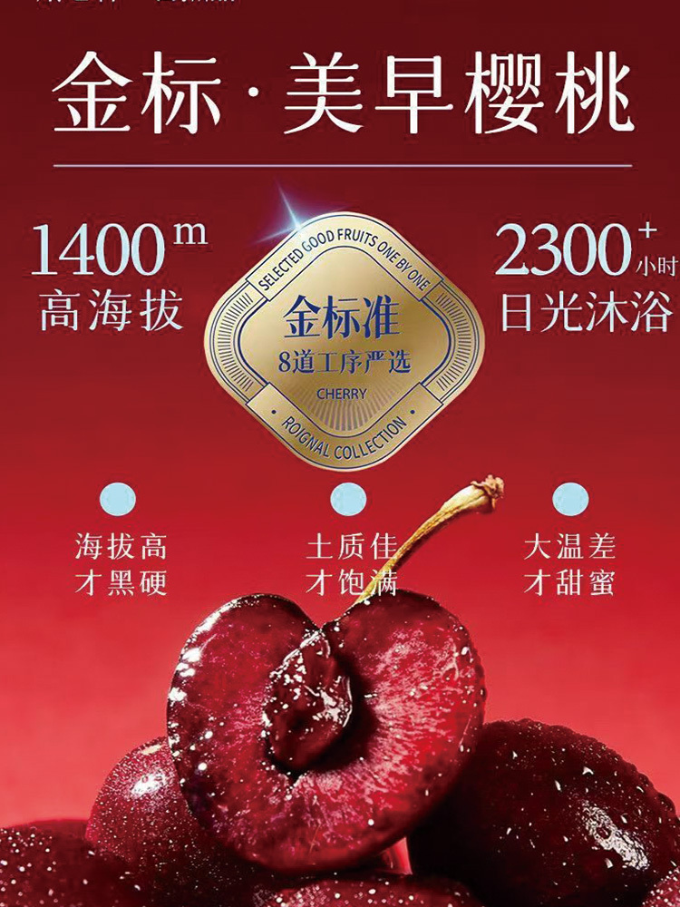 大连美早樱桃车厘子当季水果大樱桃果园直发2.25千克