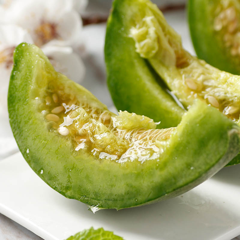 绿宝甜瓜 5斤(高糖薄皮绿甜瓜8个左右)(冷藏口感更佳)所有评论