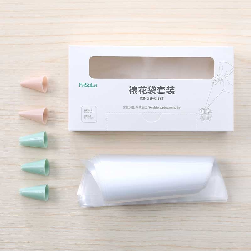FaSoLa裱花袋嘴套装挤奶油溶豆婴儿辅食工具·透明色