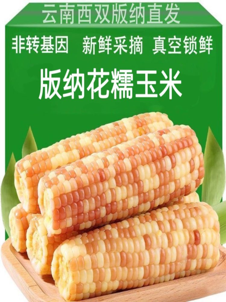 云南花糯玉米 5斤【12-15根精选大玉米棒】软糯玉米 代餐早餐真空包装