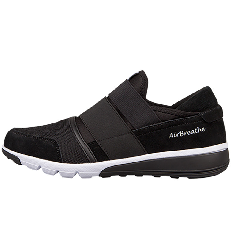 airbreathe 牛反绒飞织舒适男/女鞋(8567)·黑色(男)