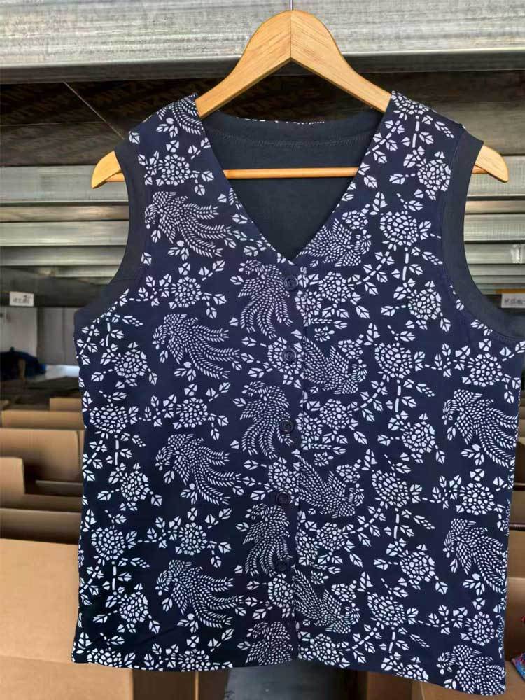 【蓝印凤凰】95棉桑蚕丝填充马甲（6208）·默认