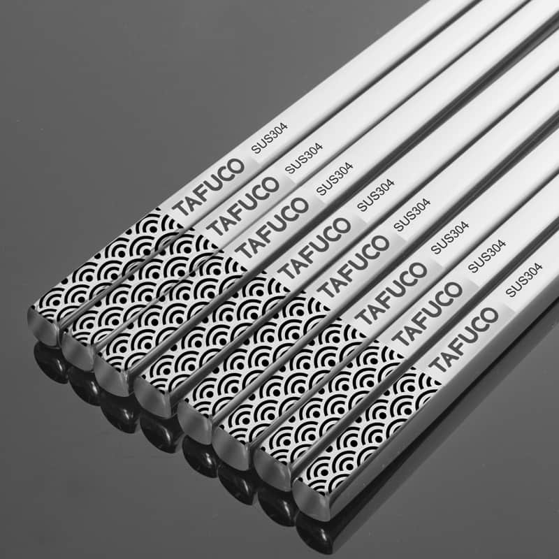泰福高不锈钢时尚樱花筷子10双装套组·不锈钢/T5030