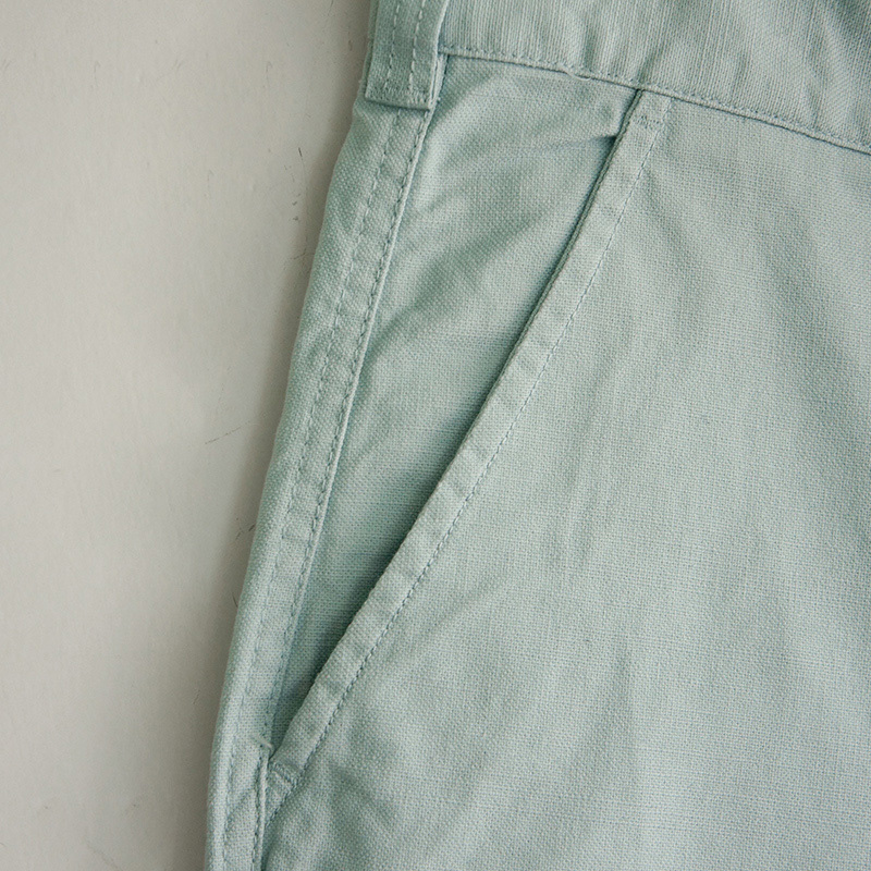 花雨剪标男士亚麻5分裤M04－2·蓝色