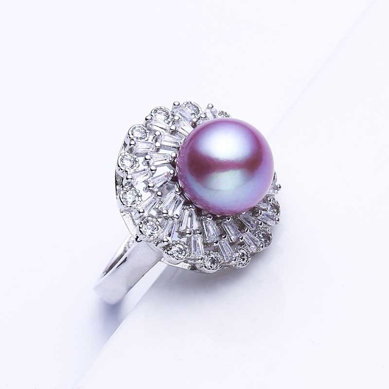 安妮“高贵典雅”紫色珍珠戒指