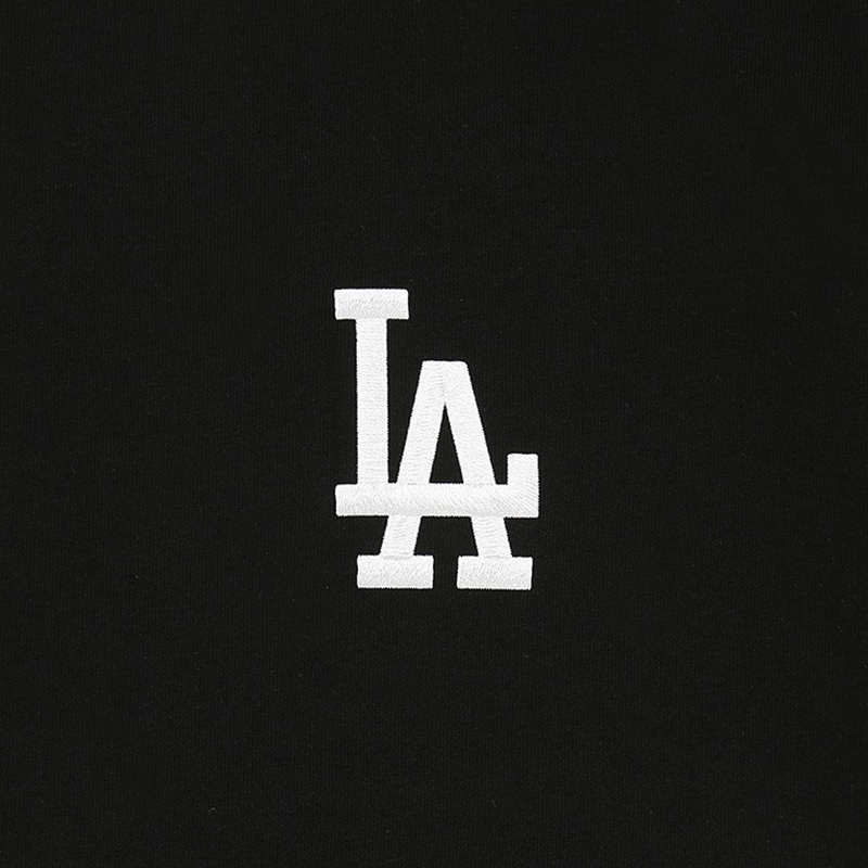 MLB 小标系列短袖黑色白标T恤LA 31TS10031-07L·黑色白标
