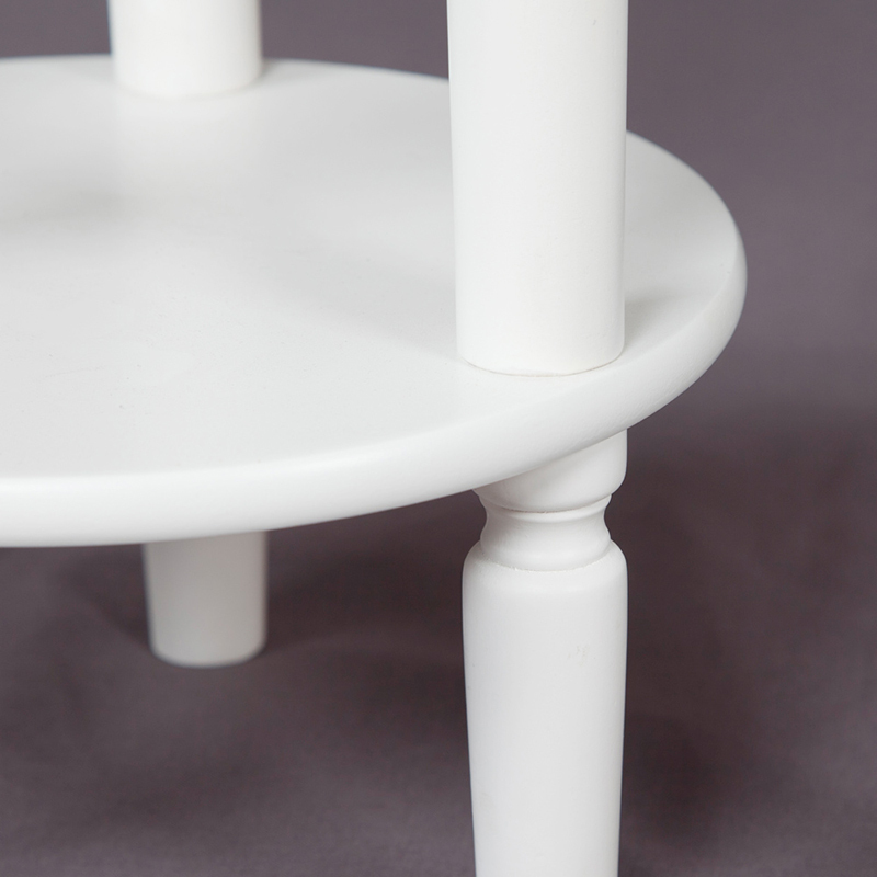 雅客集贝拉圆形桌套装大小二个桌子款式可选·白色WN-14250