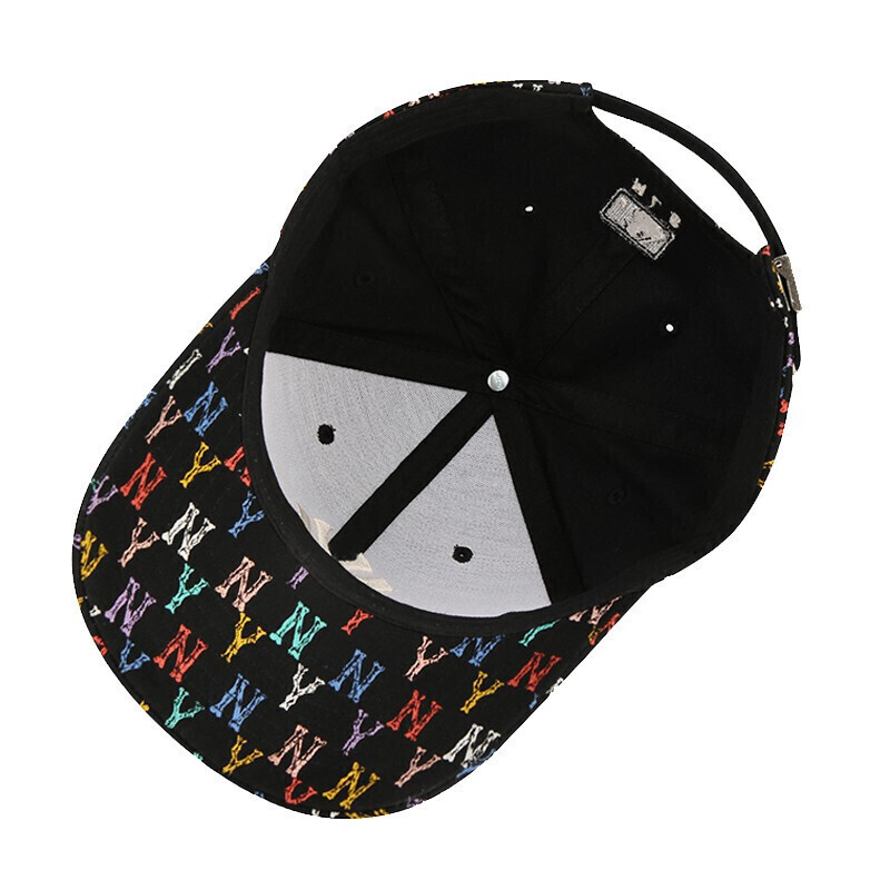 MLB男女帽子明星同款复古老花棒球帽 32CPFM111-50l 黑彩印款·黑彩印款