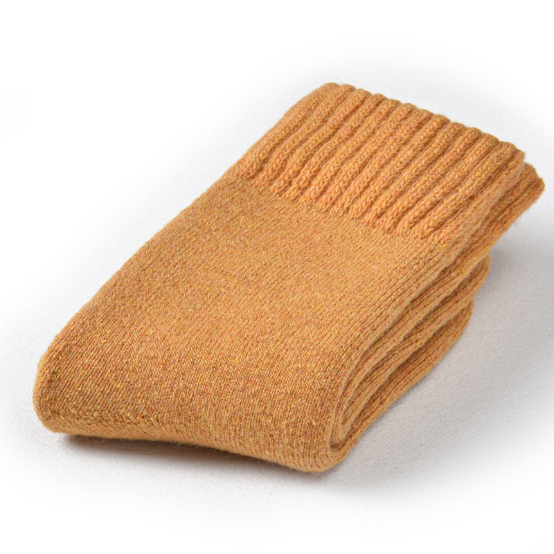 2023新款加绒加厚自然发热羊毛袜5双组i02·颜色随机