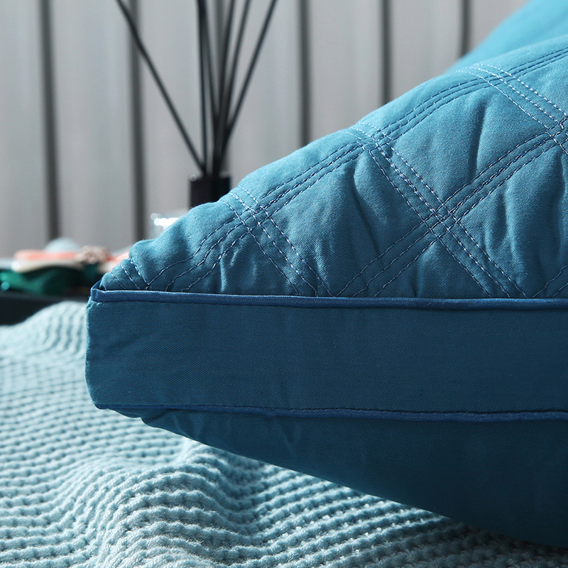 凯特之家全棉立体绗缝枕芯2只装·蓝色