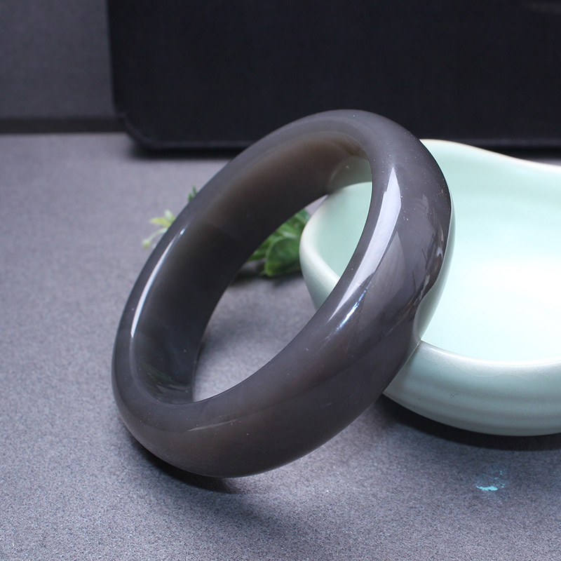 映时圆圆满满烟紫宽版手镯